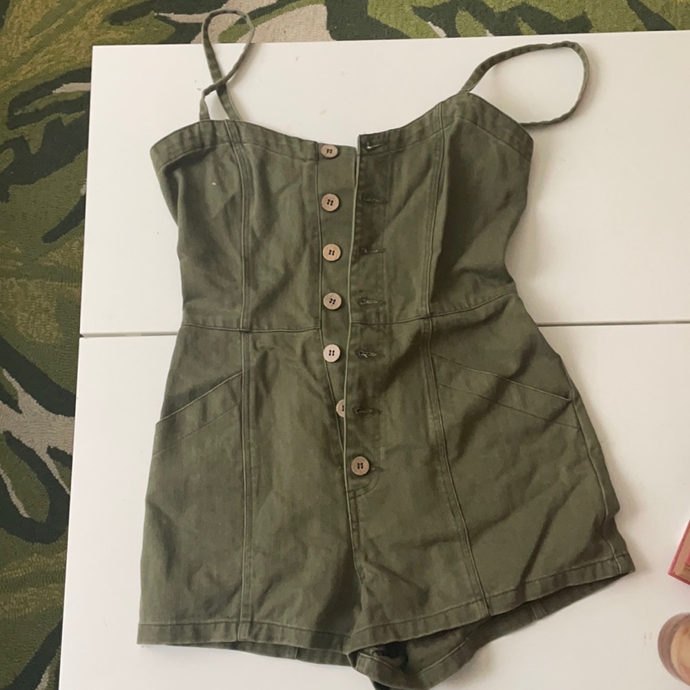Forever 21 green romper